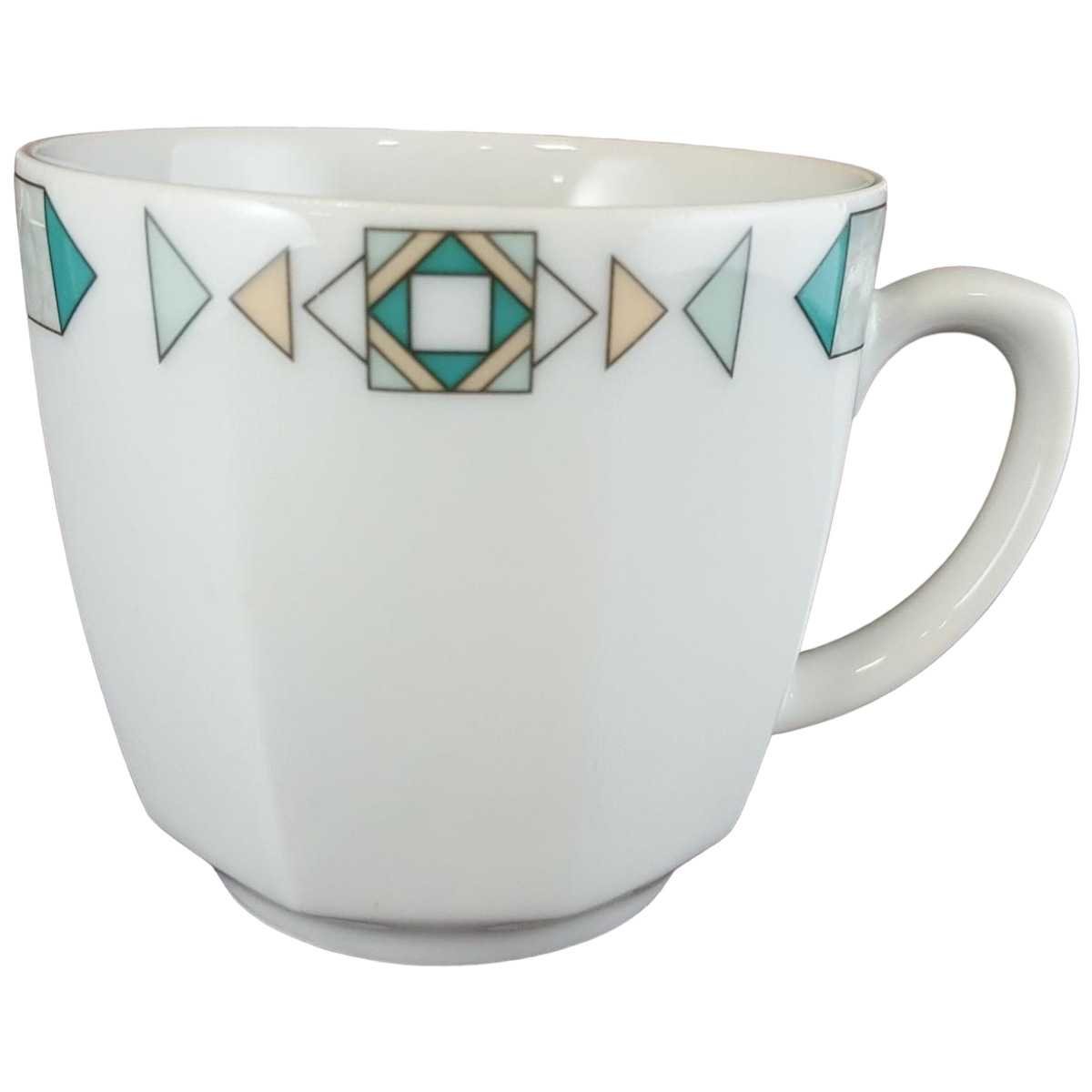 Kaffeetasse Tasse Seltmann Weiden Octa Abstrakt grün gebraucht - gut