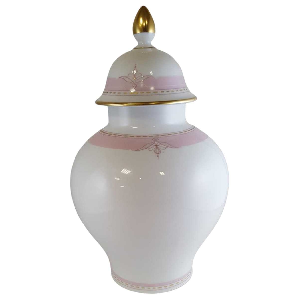 Blumenvase Deckelvase 19 cm AK Kaiser Porzellan Duett K. Nossek Rosa K.Nossek gebraucht - sehr gut