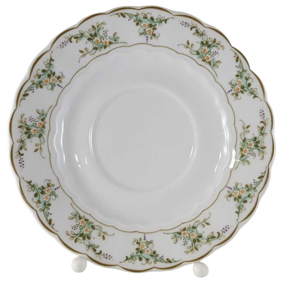 Untertasse für Kaffee 15 cm Eschenbach Bayreuth Larissa grüne Ranke gebraucht - neuwertig