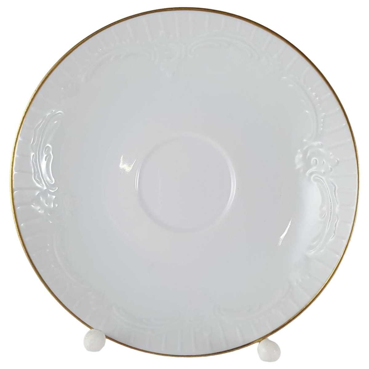 Untertasse für Kaffee 13,7 cm Fürstenberg Philippine Schloß Langeleben Weiß gebraucht - neuwertig