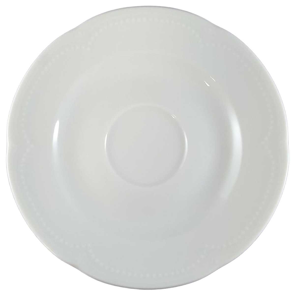 Untertasse für Kaffee 14,5 cm Graf von Henneberg Viktoria Weiß gebraucht - neuwertig