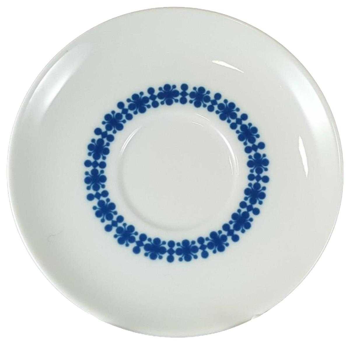 Untertasse für Kaffee 15 cm Thomas Porzellan Weiß blau gebraucht - neuwertig