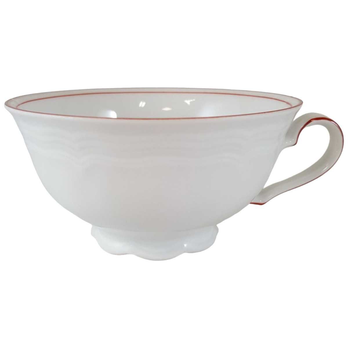 Teetasse Tasse Seltmann Weiden Marie Luise roter Rand gebraucht - gut