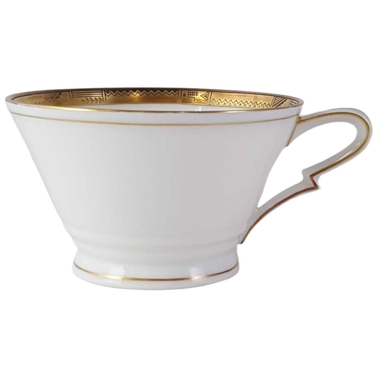 Teetasse Tasse Hutschenreuther Hohenberg Dekor Schwarz Gold gebraucht - gut