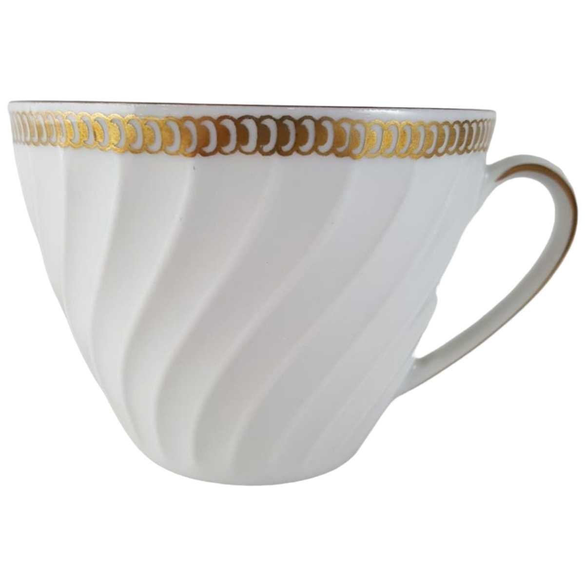 Kaffeetasse Tasse Goldrand Bareuther Waldsassen Form 640 Reliefdekor gebraucht - sehr gut