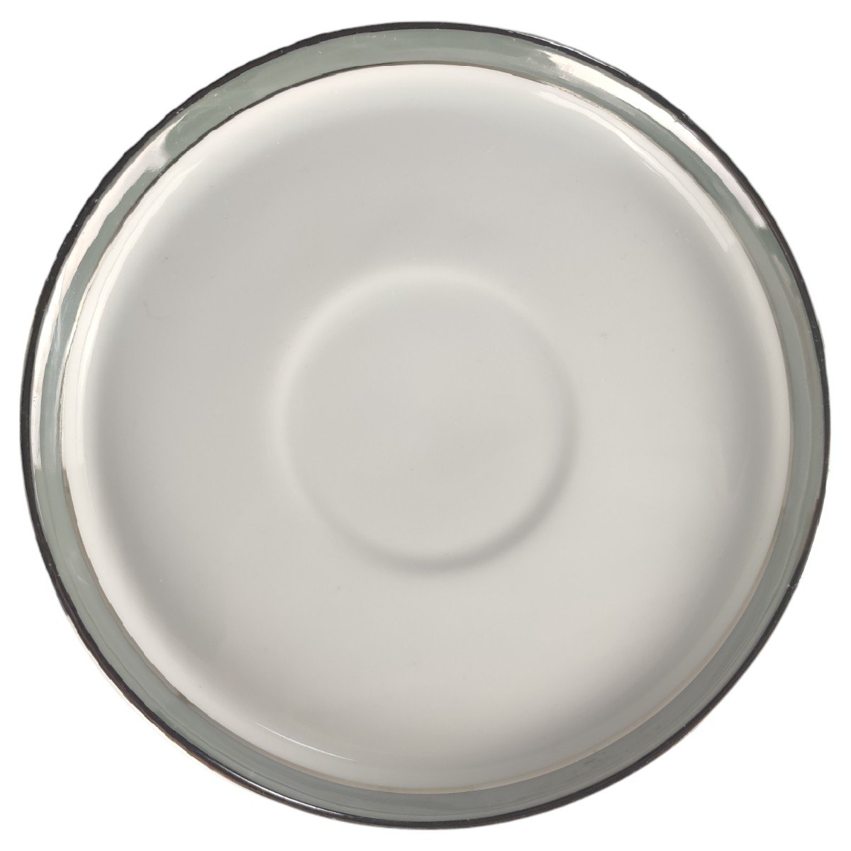 Untertasse für Kaffee 13,6 cm Thomas Porzellan Arcta Platin Grau gebraucht - gut
