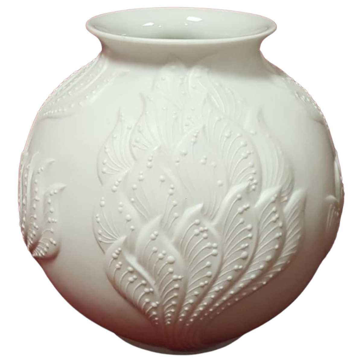 Blumenvase 12,2 cm AK Kaiser Porzellan Weiß gebraucht - gut