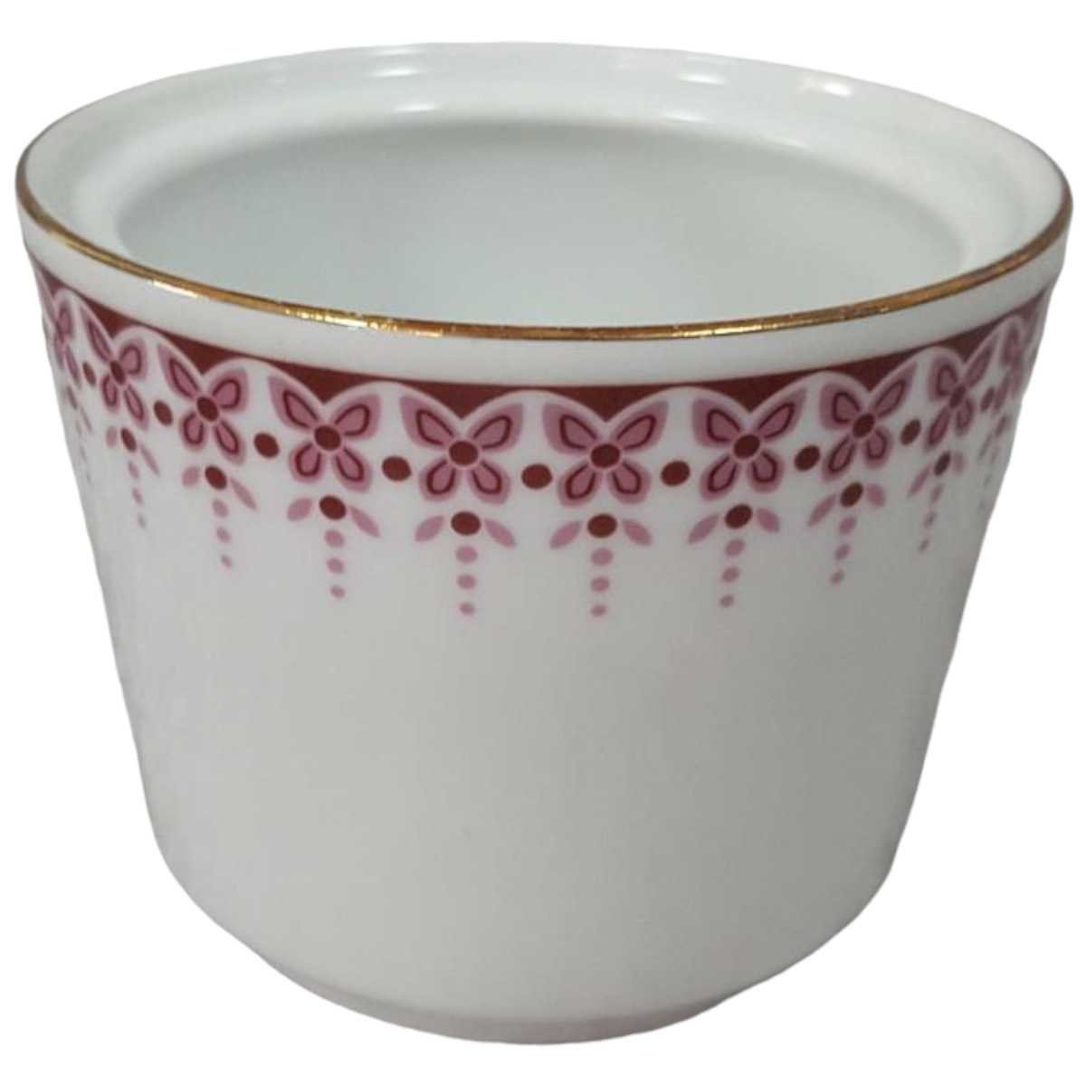 Zuckerdose Goldrand Jaeger & Co PMR rotes Blumendekor mit Blumen Rot gebraucht - akzeptabel