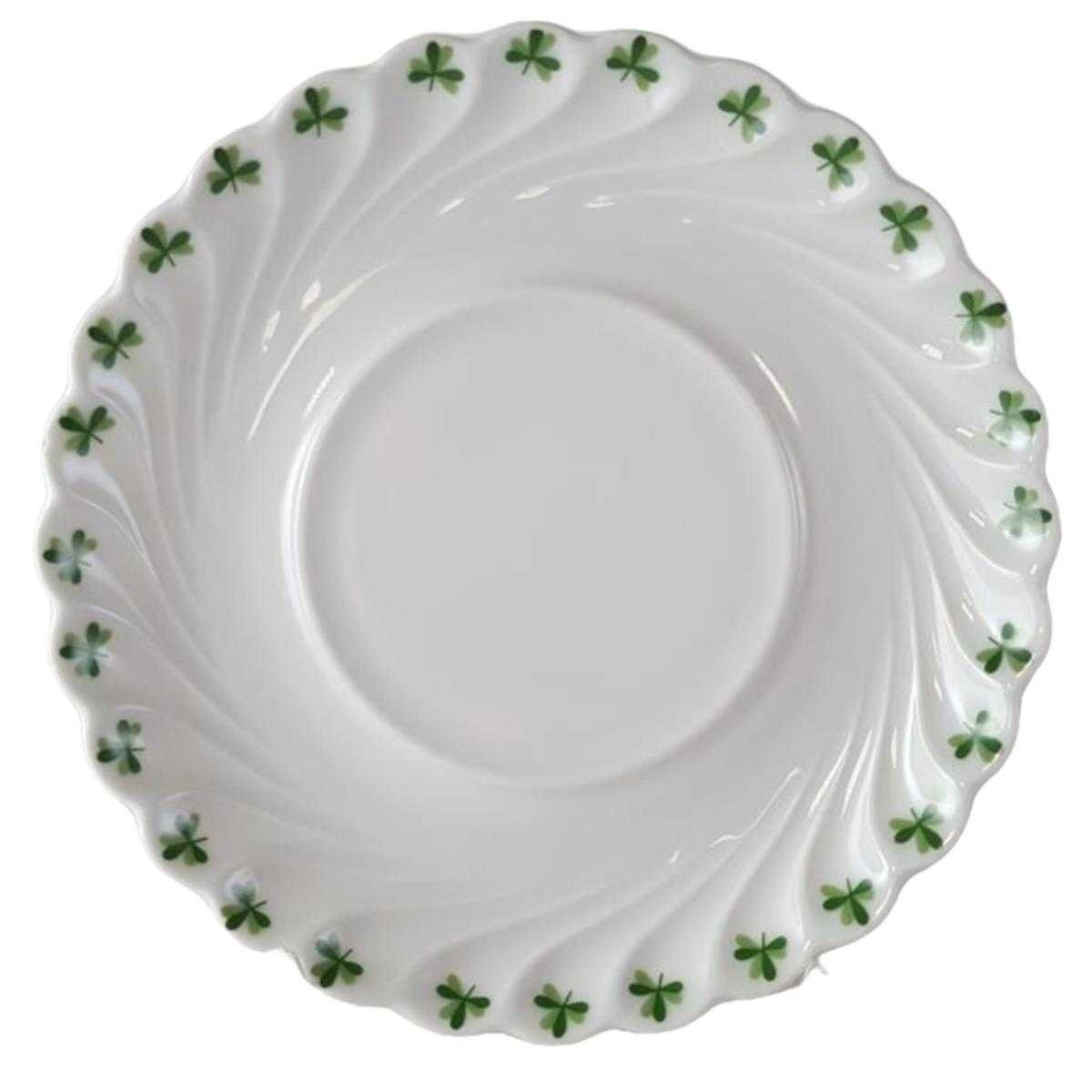 Untertasse für Tee/Kaffee 14,5 cm Haviland Limoges Torse Trefle Vert Kleeblatt gebraucht - akzeptabel