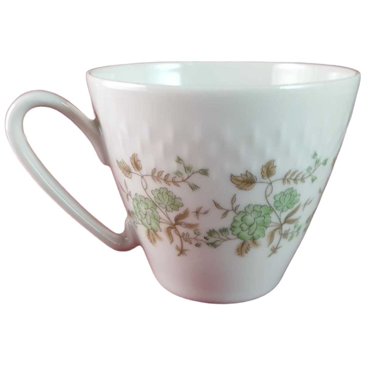 Kaffeetasse Tasse Goldrand Edelstein Bavaria Blumendekor 24179 Blumen gebraucht - sehr gut