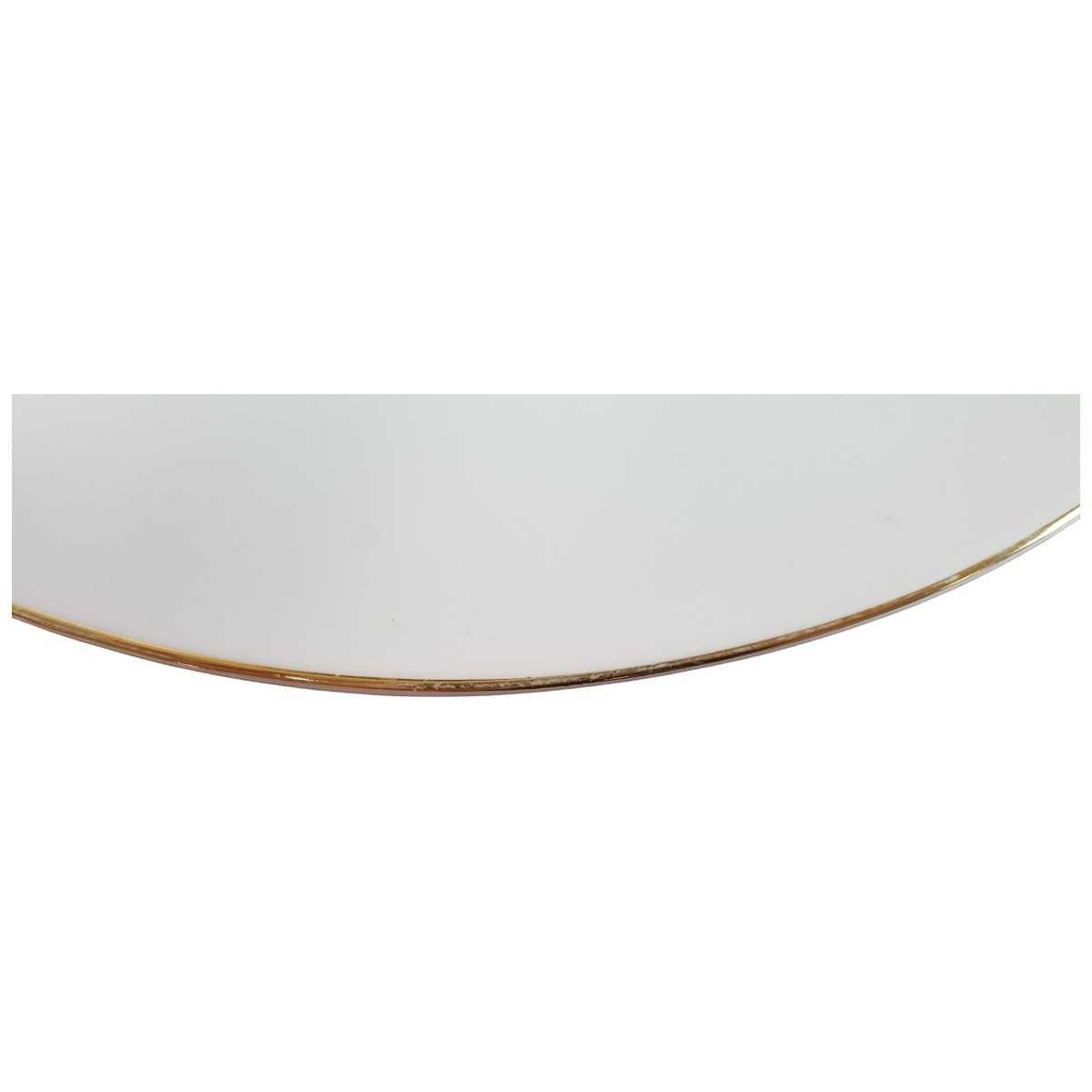 Servierplatte Speiseplatte Fleischplatte Steakplatte Goldrand 38,9x28,5 cm Thomas Porzellan Weiß gebraucht - akzeptabel