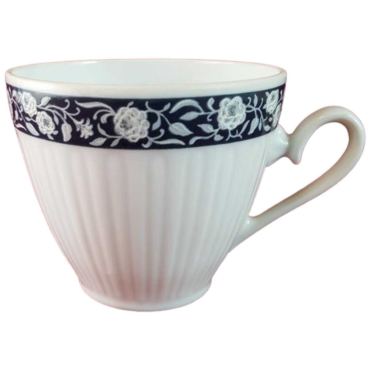 Kaffeetasse Tasse Schaller Rheinpfalz blaues Band Rillenoptik Blau gebraucht - sehr gut