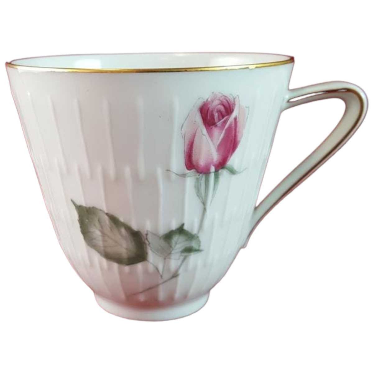 Kaffeetasse Tasse Goldrand Hutschenreuther Apart Rosendekor gebraucht - sehr gut