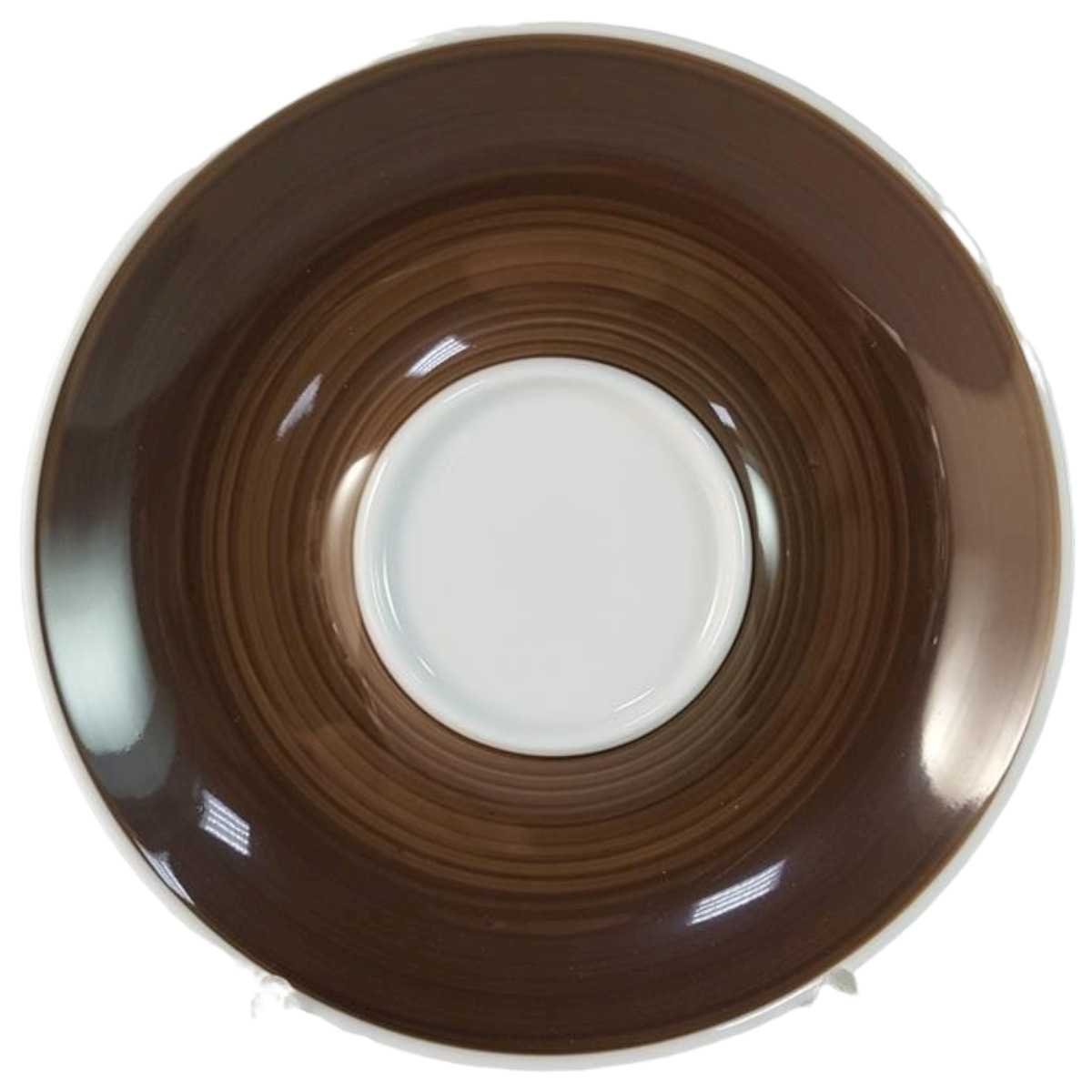 Untertasse für Kaffee Golddekor Hutschenreuther weiß braun gebraucht - sehr gut