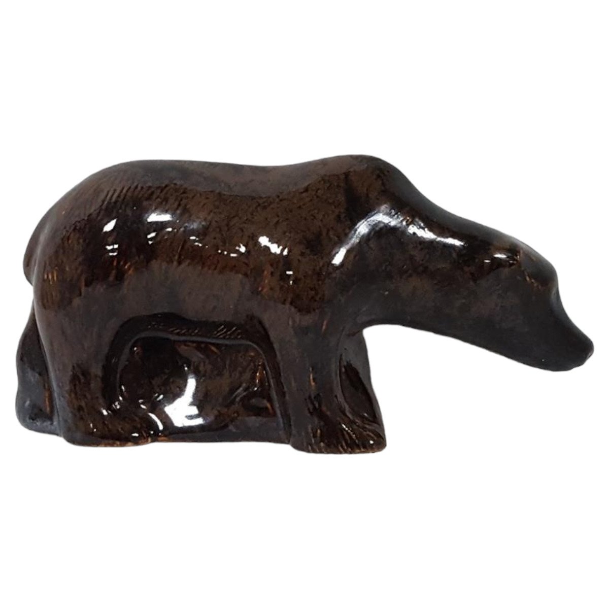 Bär Figur Porzellan L 14 cm