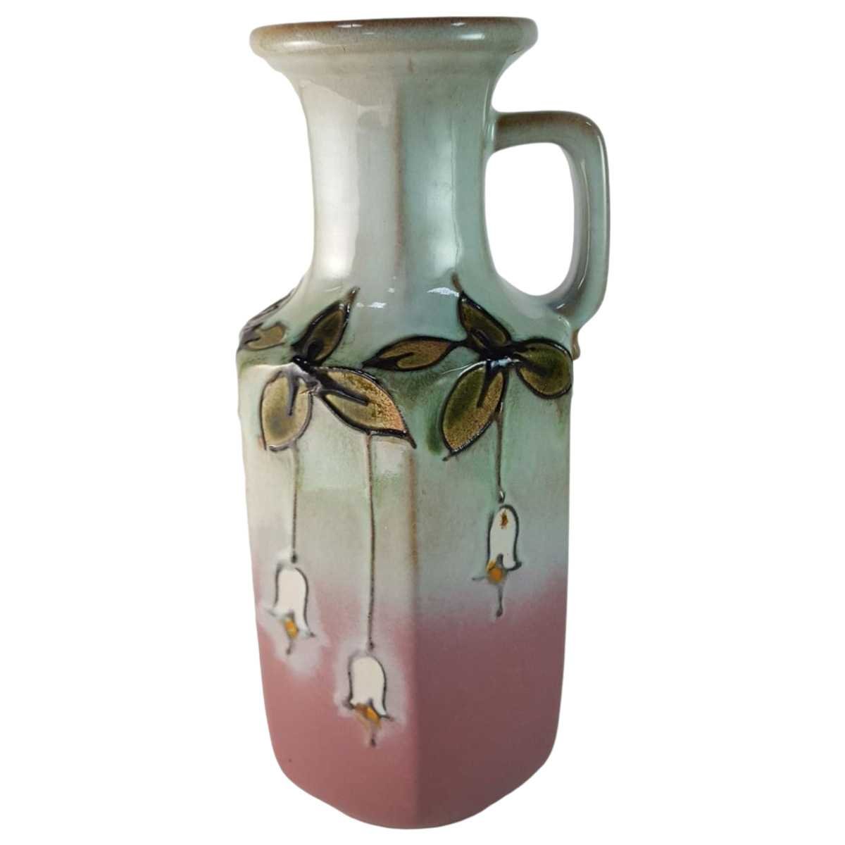 Henkelvase Dekorative Vase 28,5 cm Scheurich Blumen gebraucht - gut