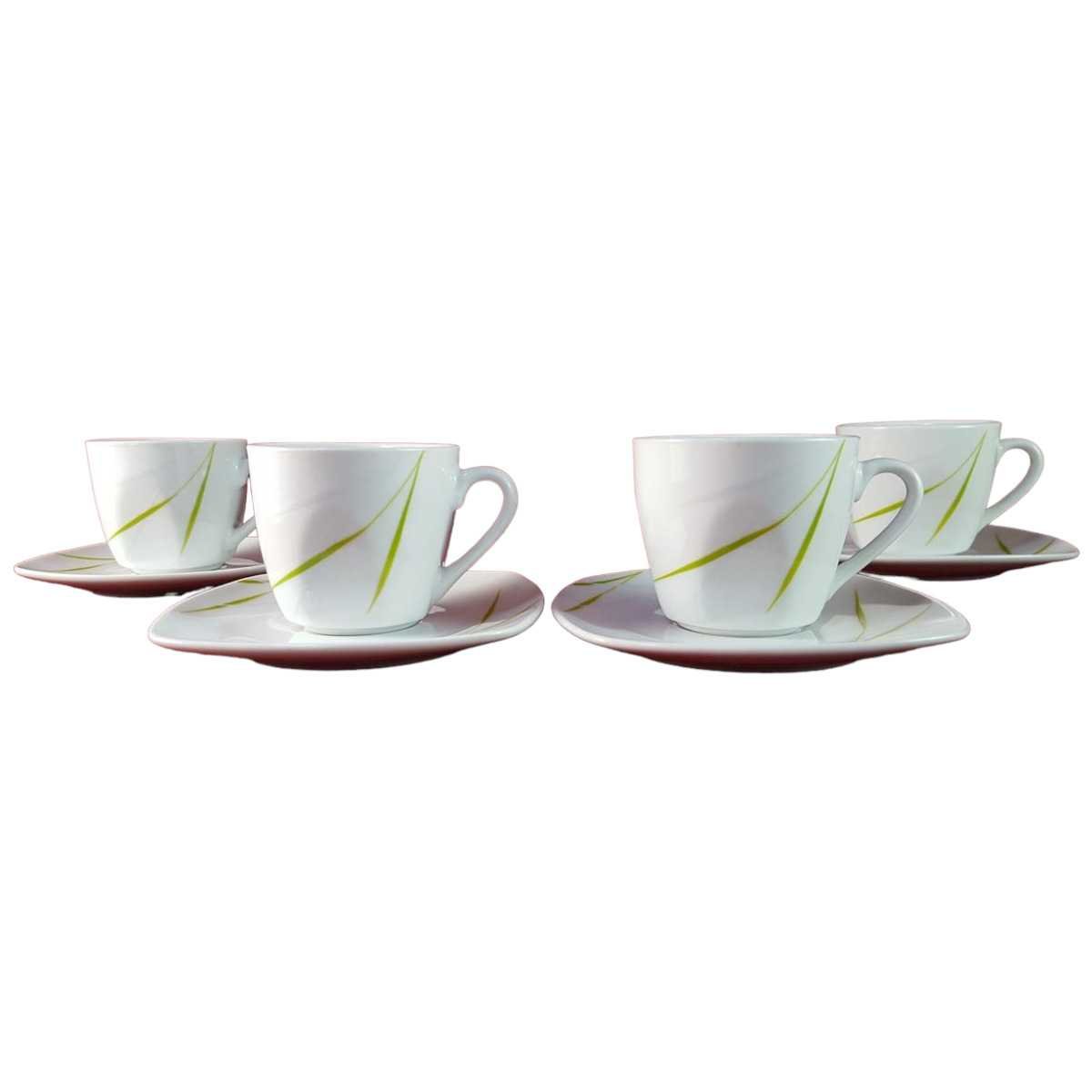 4er Set Untertasse Mokkatasse mit Tasse Espressotasse & Wellco Design Krefeld Aviva gebraucht - gut