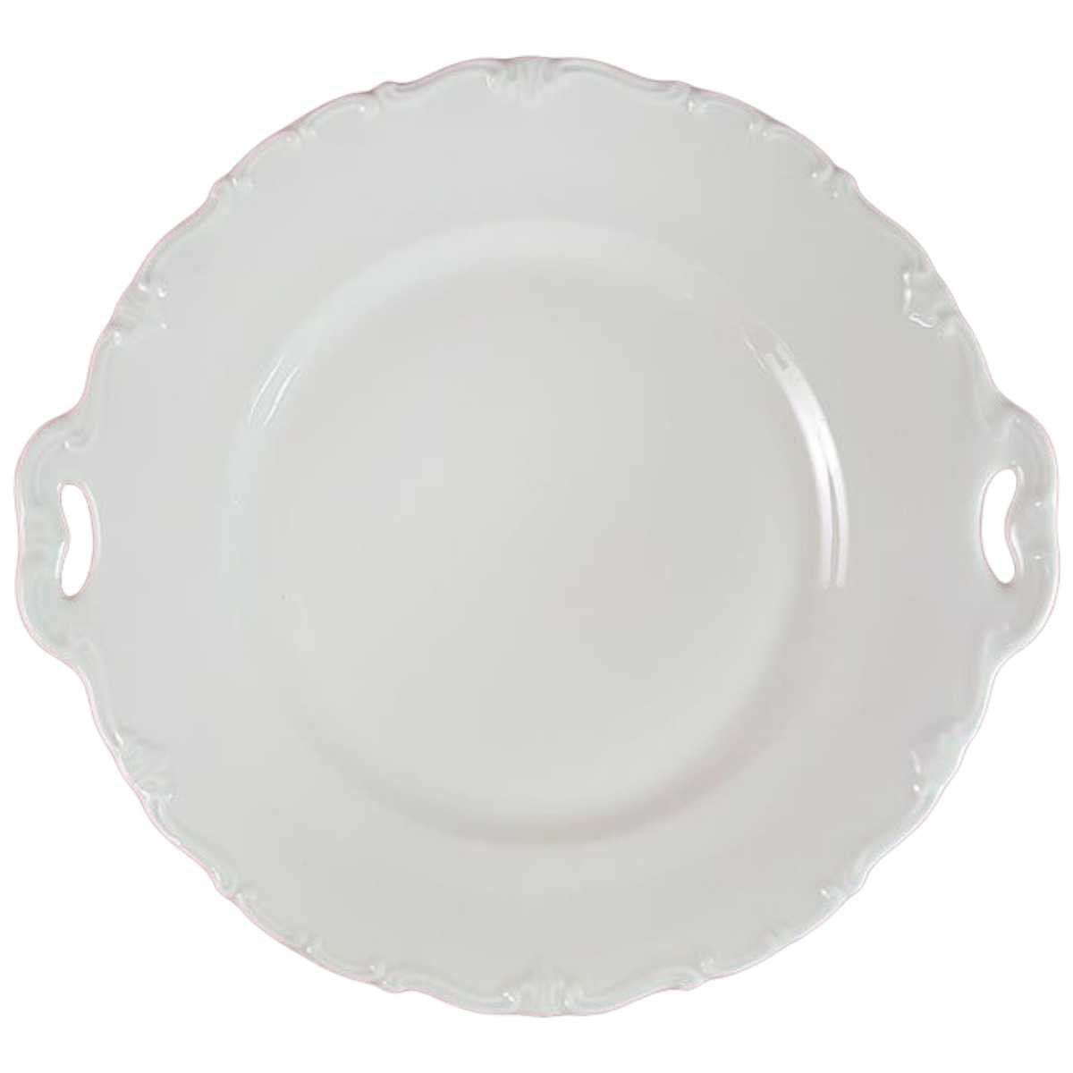 Servierplatte Tortenplatte Kuchenplatte Tortenständer mit Griffen Kaiser Porzellan Alka Kunst Beige Bavaria gebraucht - akzeptabel