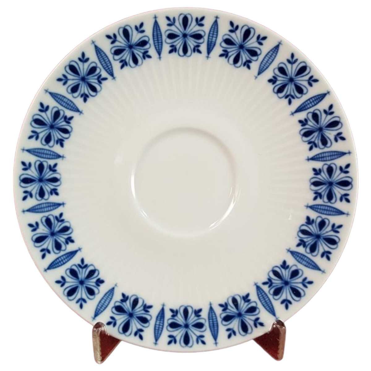 Untertasse für Kaffee 100 Jahre 14,9 cm Bareuther Waldsassen blau Band gebraucht - akzeptabel