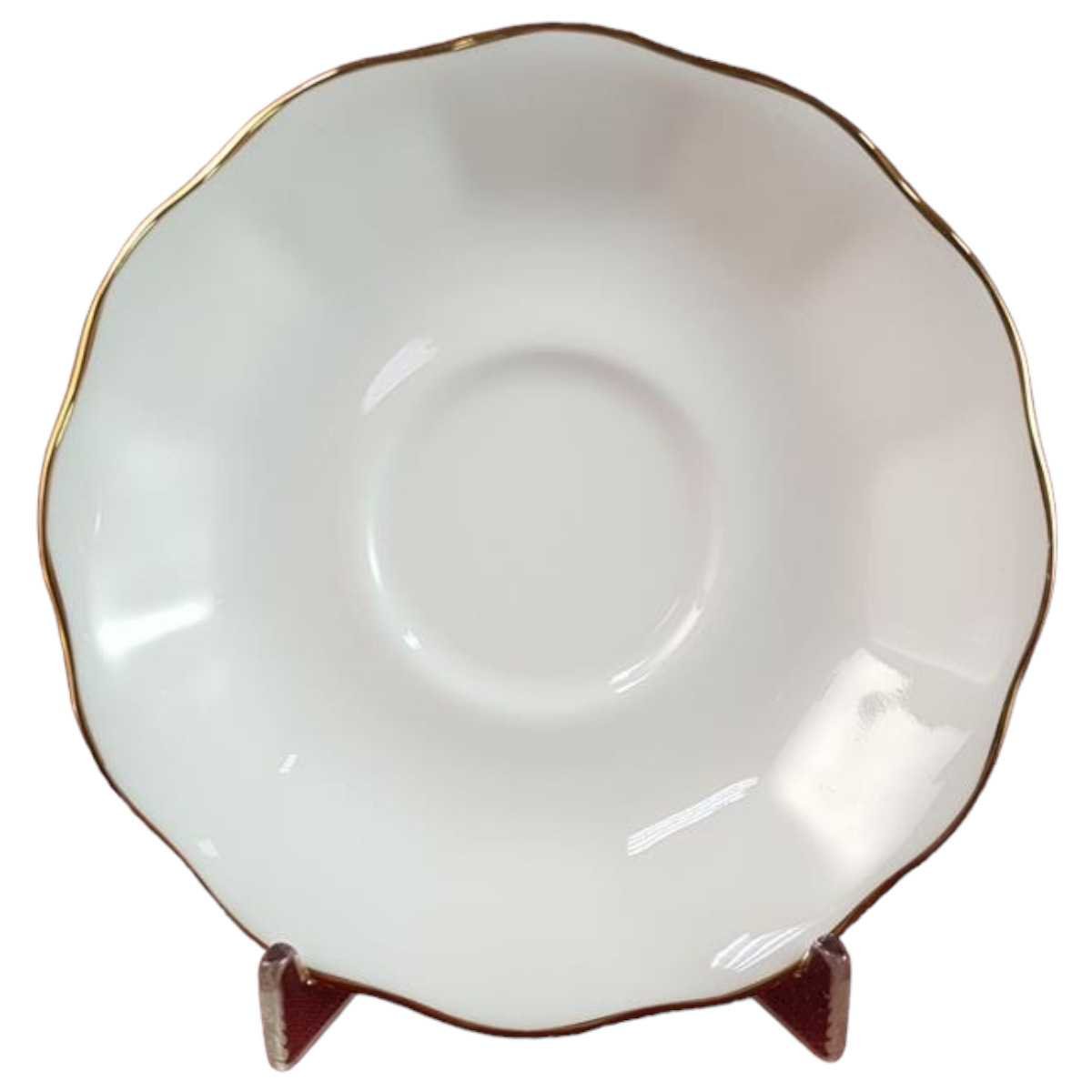 Untertasse für Kaffee Goldrand 14,3 cm Royal Vale Weiß mit gebraucht - sehr gut