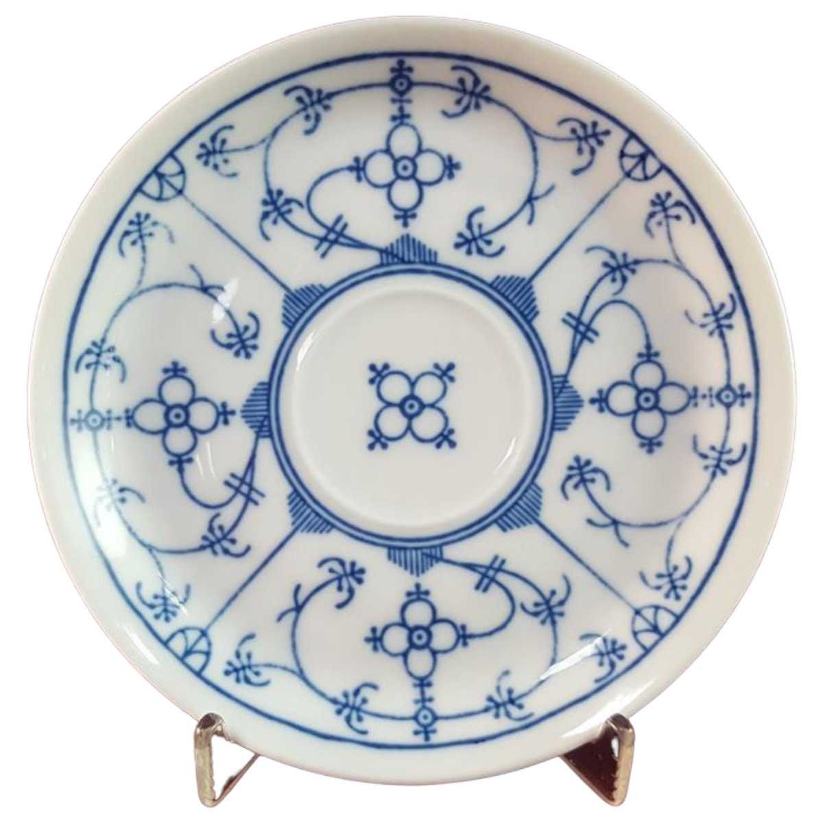 Untertasse für Kaffee 14,4 cm Winterling Schwarzenbach Indisch Blau Strohblume gebraucht - sehr gut