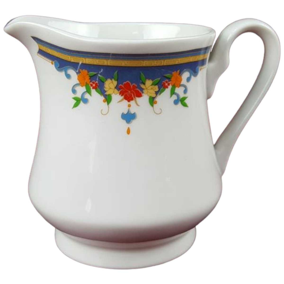 Milchkännchen China Pearl Bunte Blumen gebraucht - gut