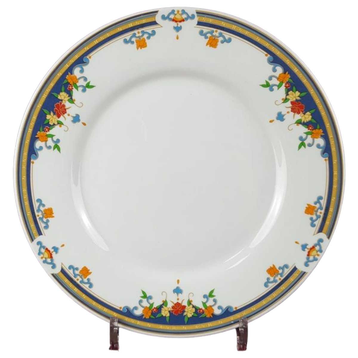 Servierplatte Speiseplatte Fleischplatte Steakplatte China Pearl Bunte Blumen gebraucht - gut