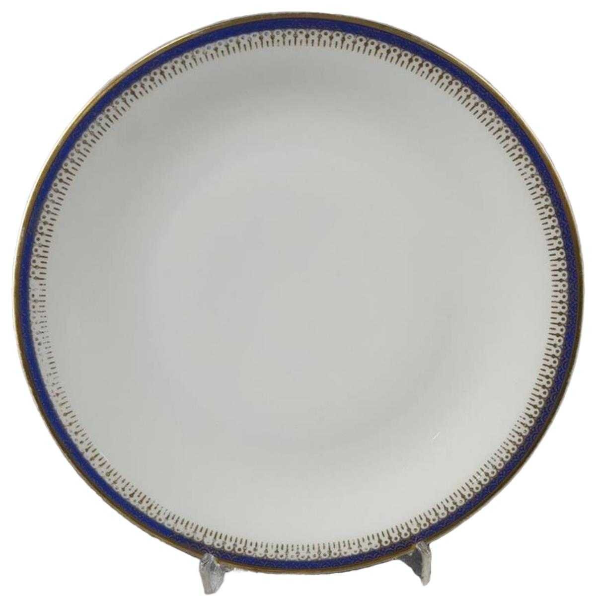 Kuchenteller Dessertteller Frühstücksteller 19,6 cm Seltmann Weiden Vohenstrauß Form 6397 Kobaltblau Gold Blau gebraucht - akzeptabel