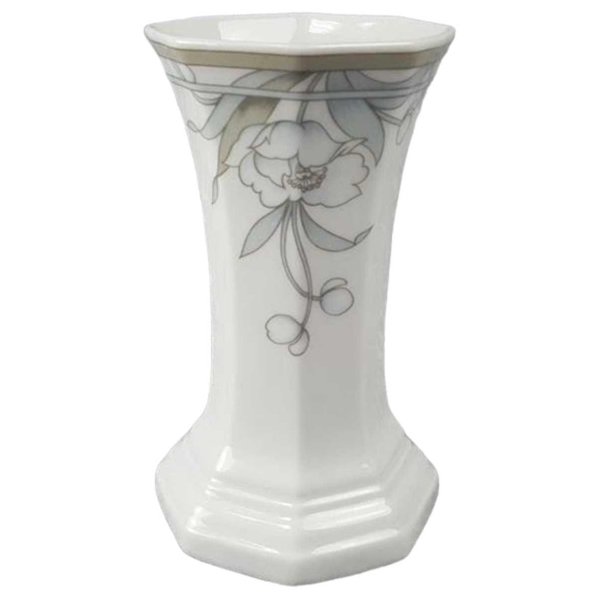 Tischvase Vase 14 cm Arabella Atelier Blumendekor blau grau Blumen gebraucht - sehr gut
