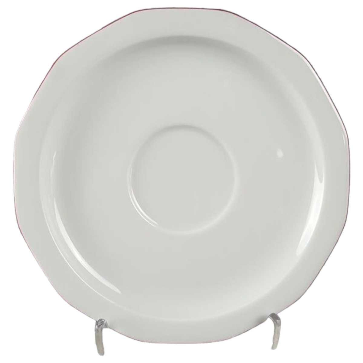 Untertasse für Kaffee 15,2 cm Thomas Porzellan Festival Luzern roter Rand Rot gebraucht - gut