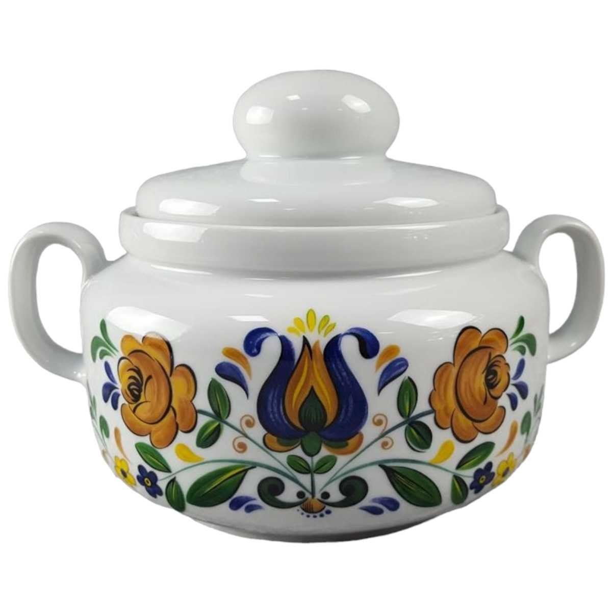 Ragoutterrine Servierschüssel 2 L Winterling Schwarzenbach Blumen gebraucht - sehr gut