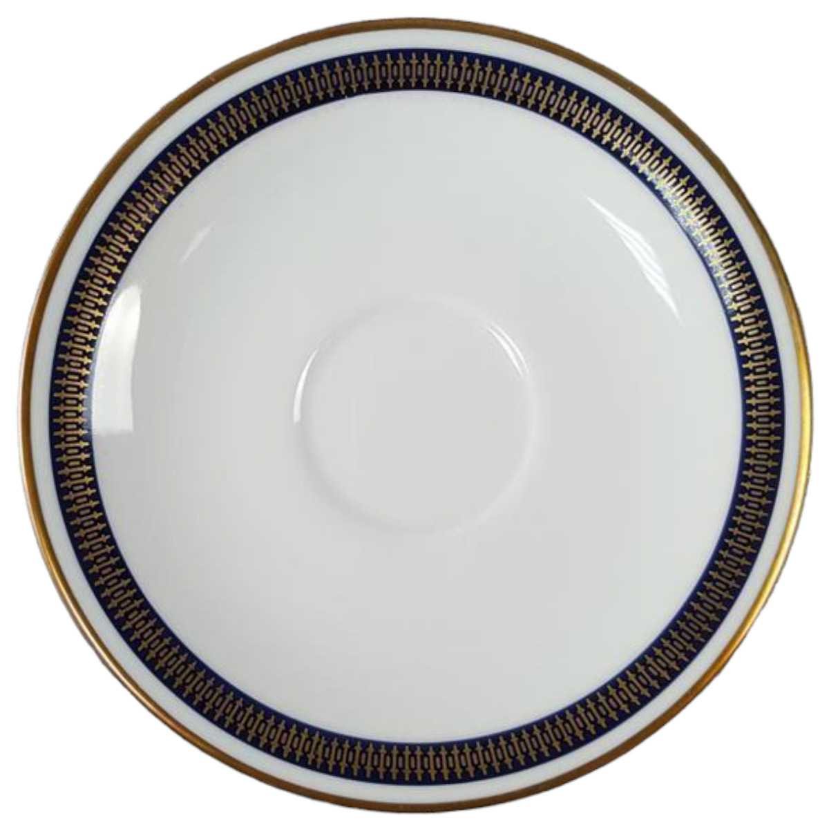 Untertasse für Kaffee Golddekor 15 cm Seltmann Weiden Vohenstrauß Kobalt gebraucht - sehr gut