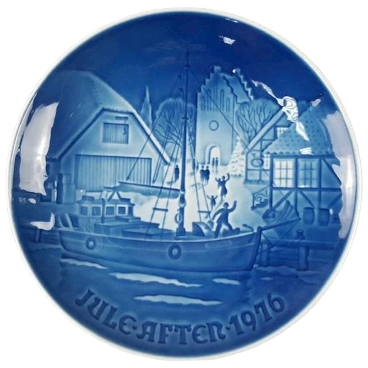 Wandteller Sammelteller Bing & Grondahl Weihnachten Blau gebraucht - sehr gut