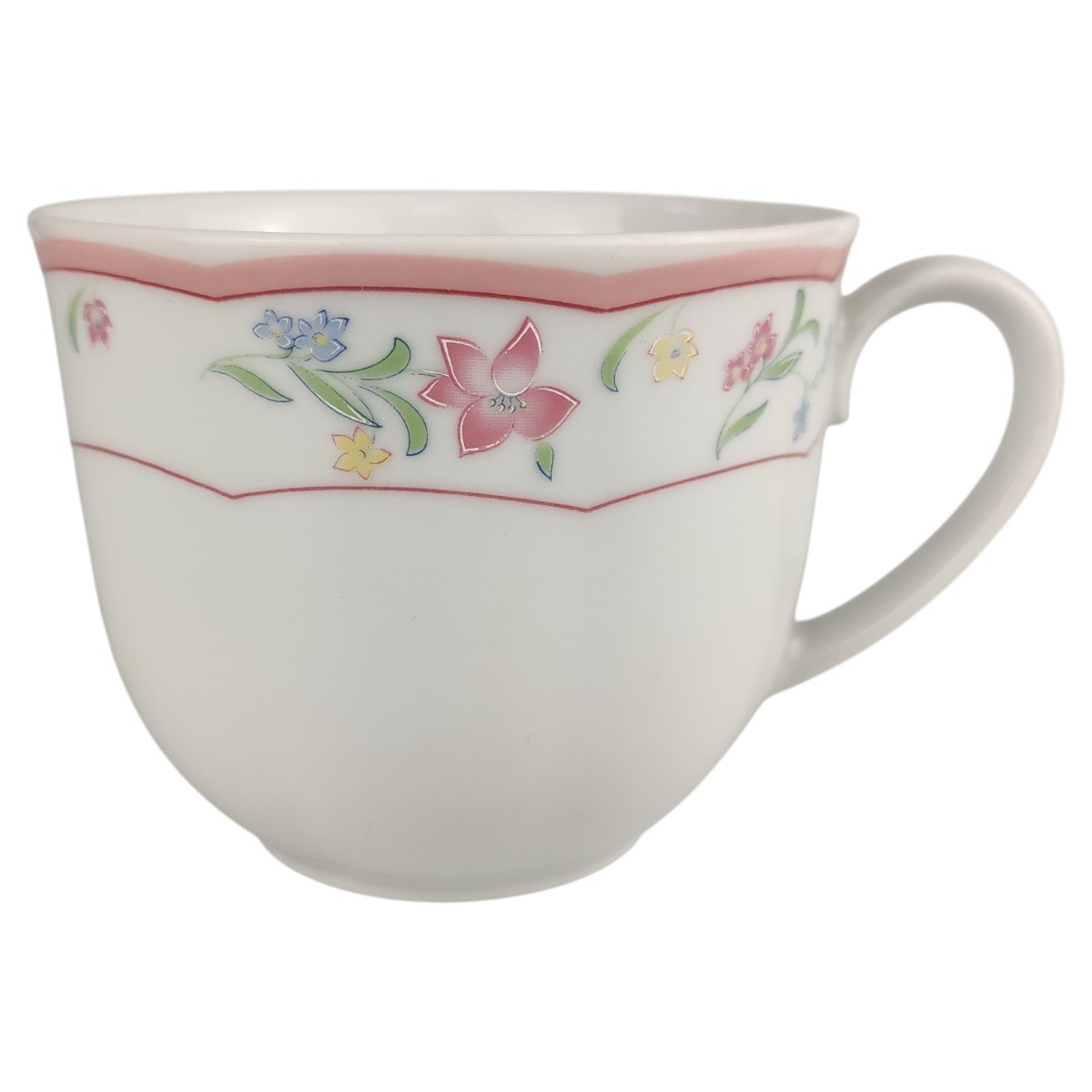 Kaffeetasse Tasse Mitterteich Form 2250 rosa Rand Dekor Stefanie gebraucht - sehr gut
