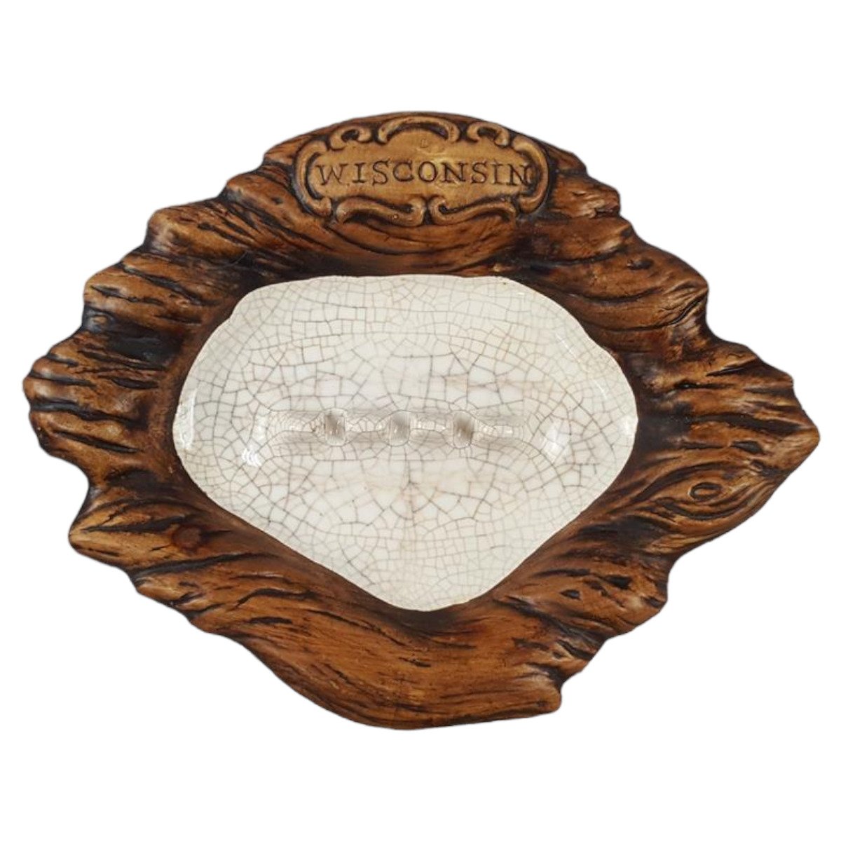 Vintage Keramik Aschenbecher Wisconsin Treasure Craft 1963 Made In U.S.A.