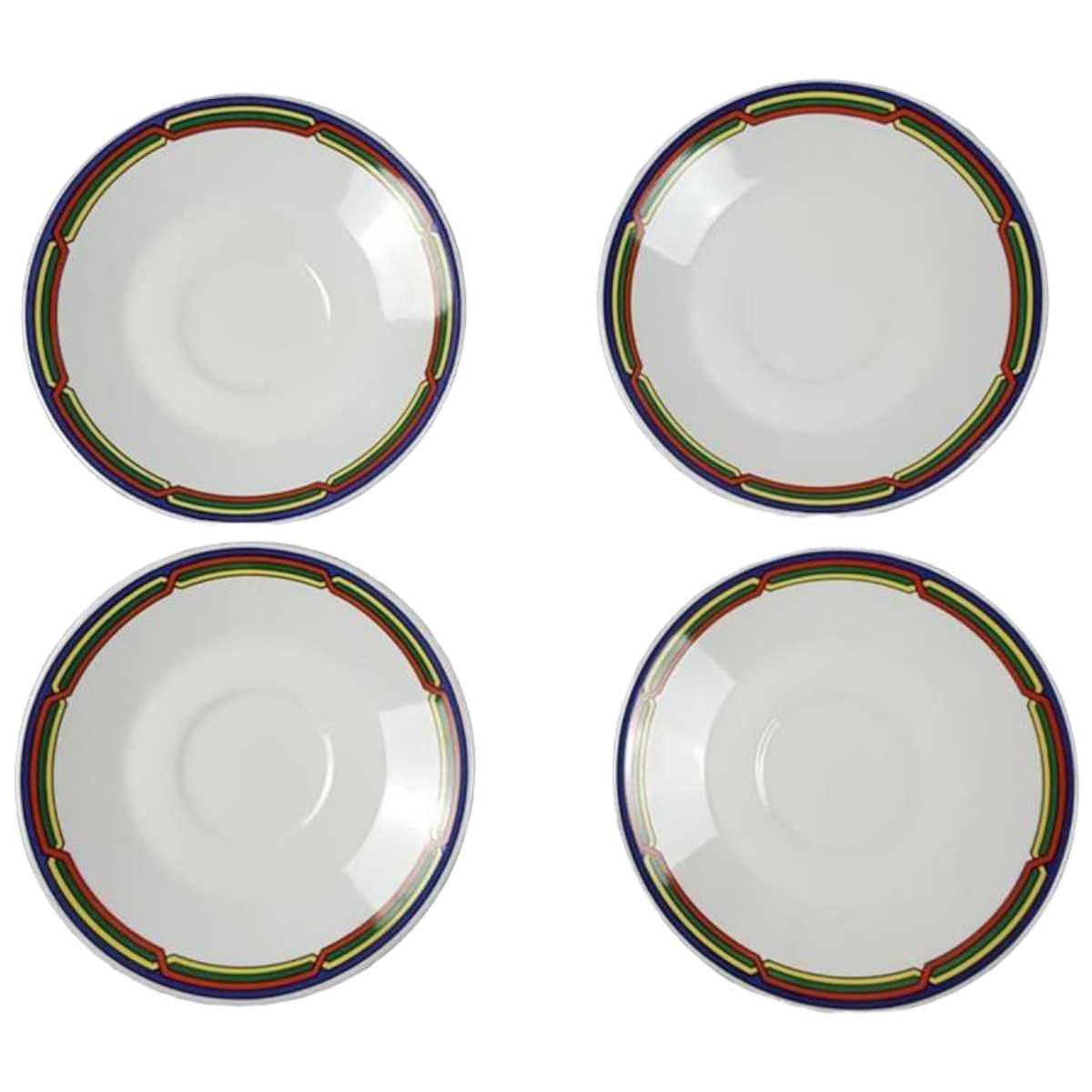 4er Set Untertasse für Kaffee 15,3 cm Burg Lindau gebraucht - akzeptabel