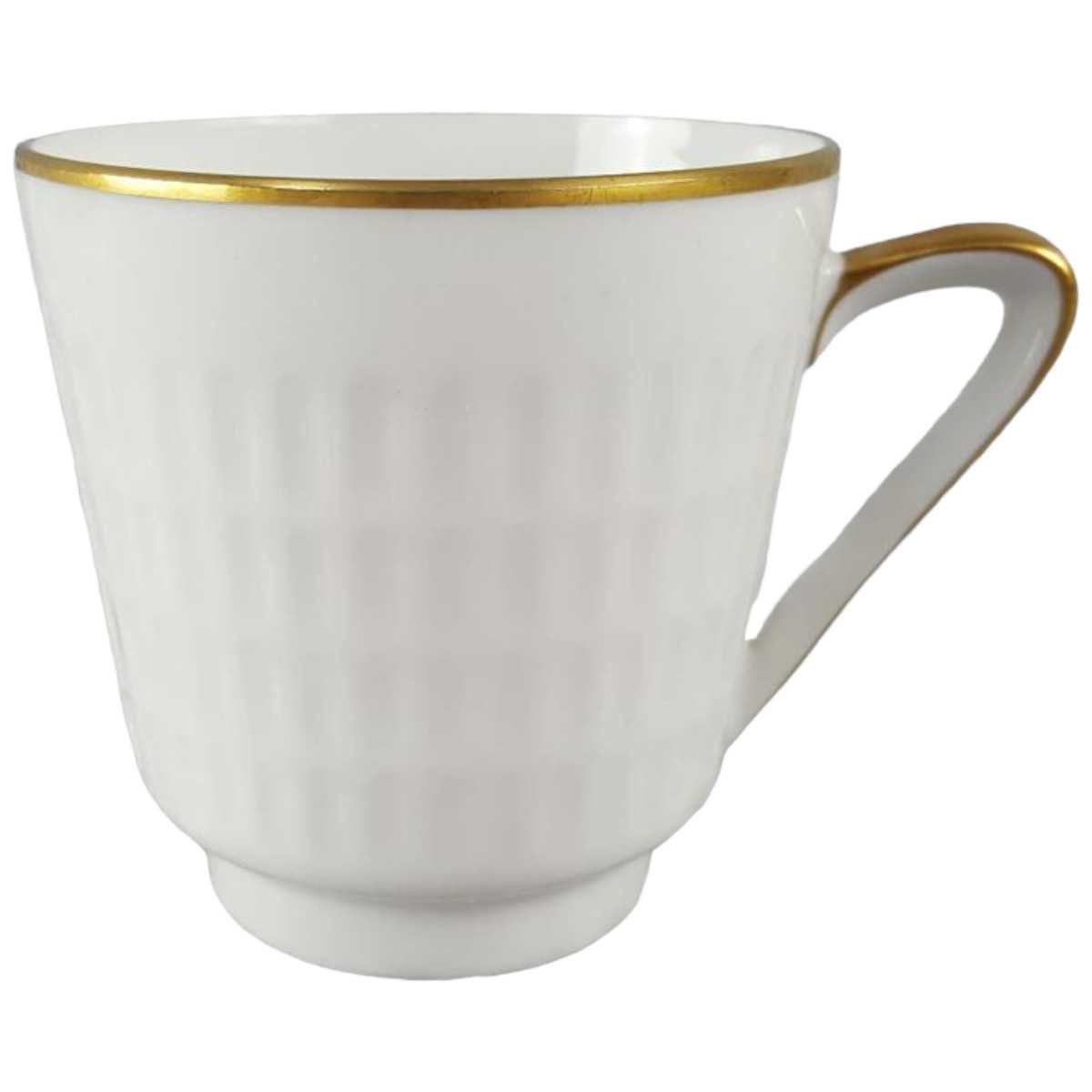 Kaffeetasse Tasse Goldrand Zeh Scherzer Rillenrelief 1750 gebraucht - gut