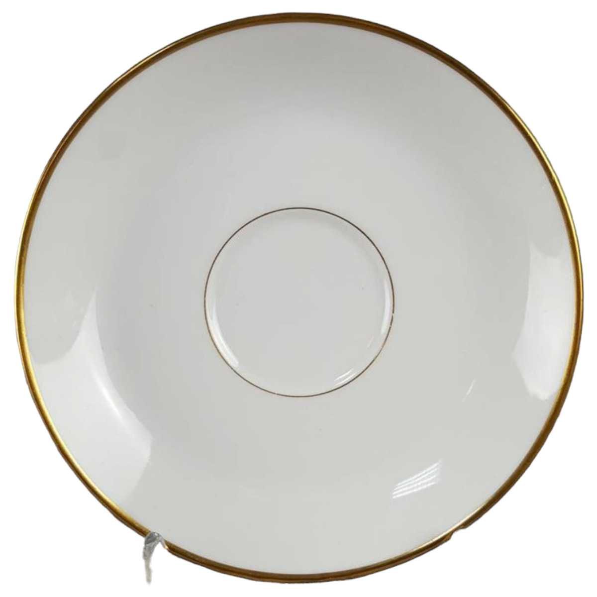 Untertasse für Kaffee Goldrand 14 cm Zeh Scherzer Rillenrelief 1750 gebraucht - sehr gut