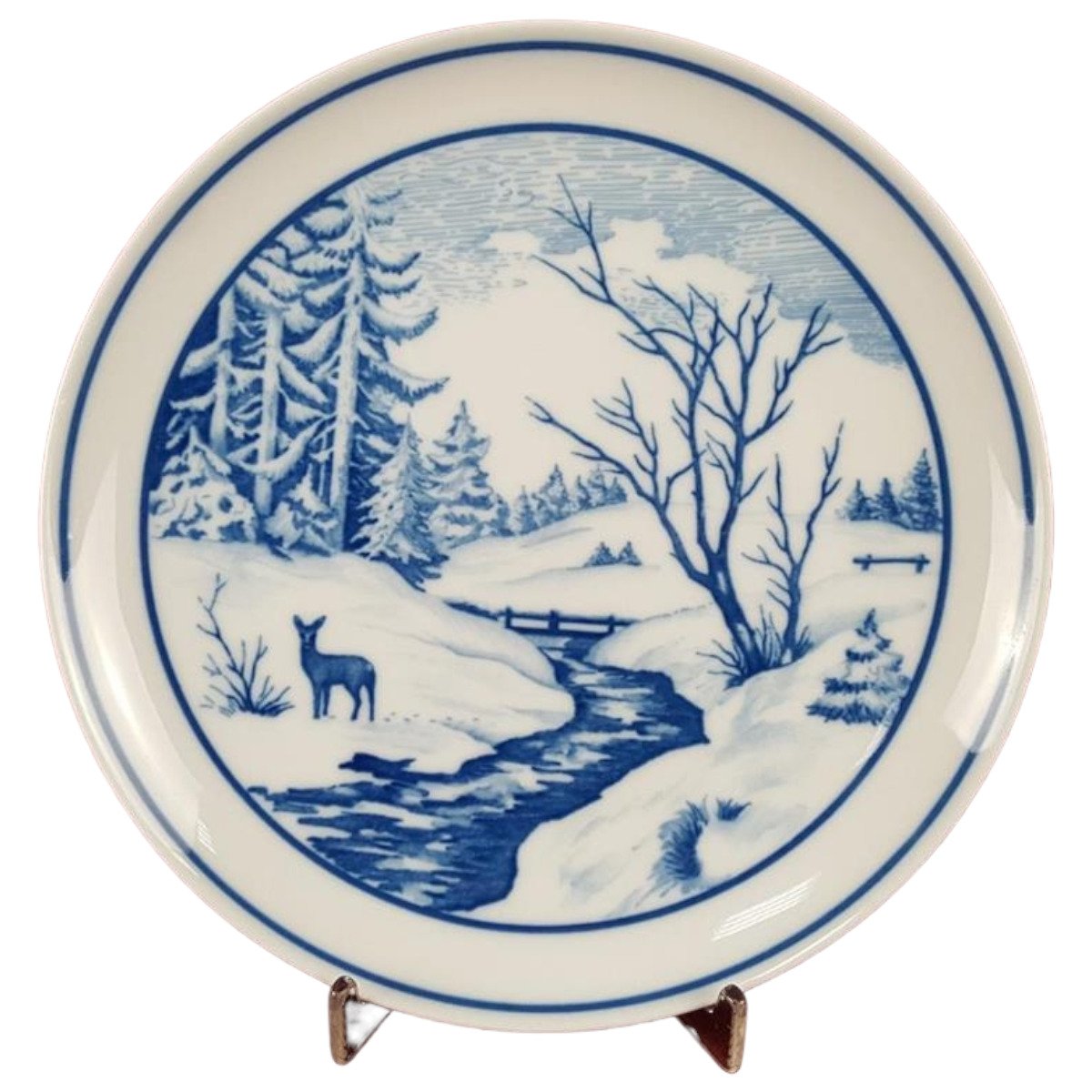 Teller 19,8 cm Hutschenreuther Wintermotiv 2 gebraucht - sehr gut