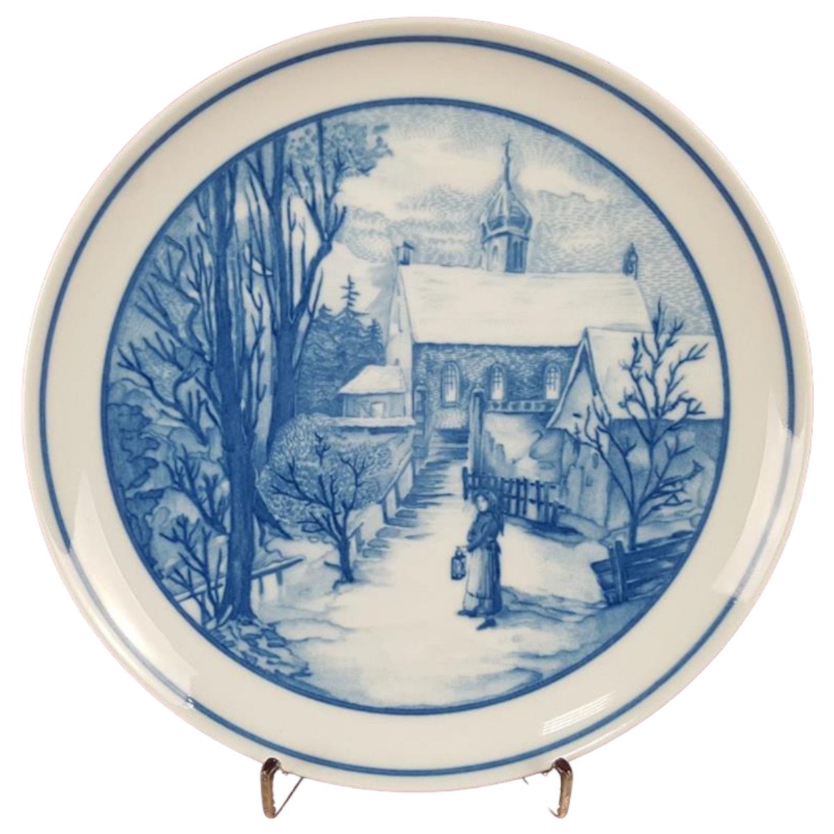 Teller 19,8 cm Hutschenreuther Wintermotiv 5 gebraucht - sehr gut