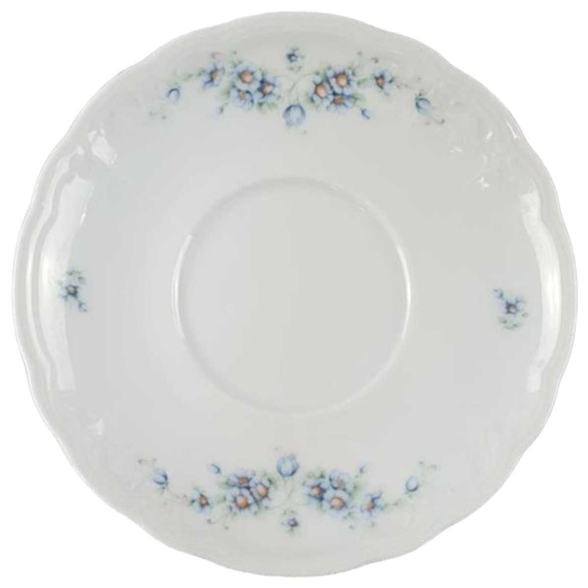 Untertasse für Kaffee 14,7 cm Seltmann Weiden Julia Blaue Margeritenranke gebraucht - sehr gut