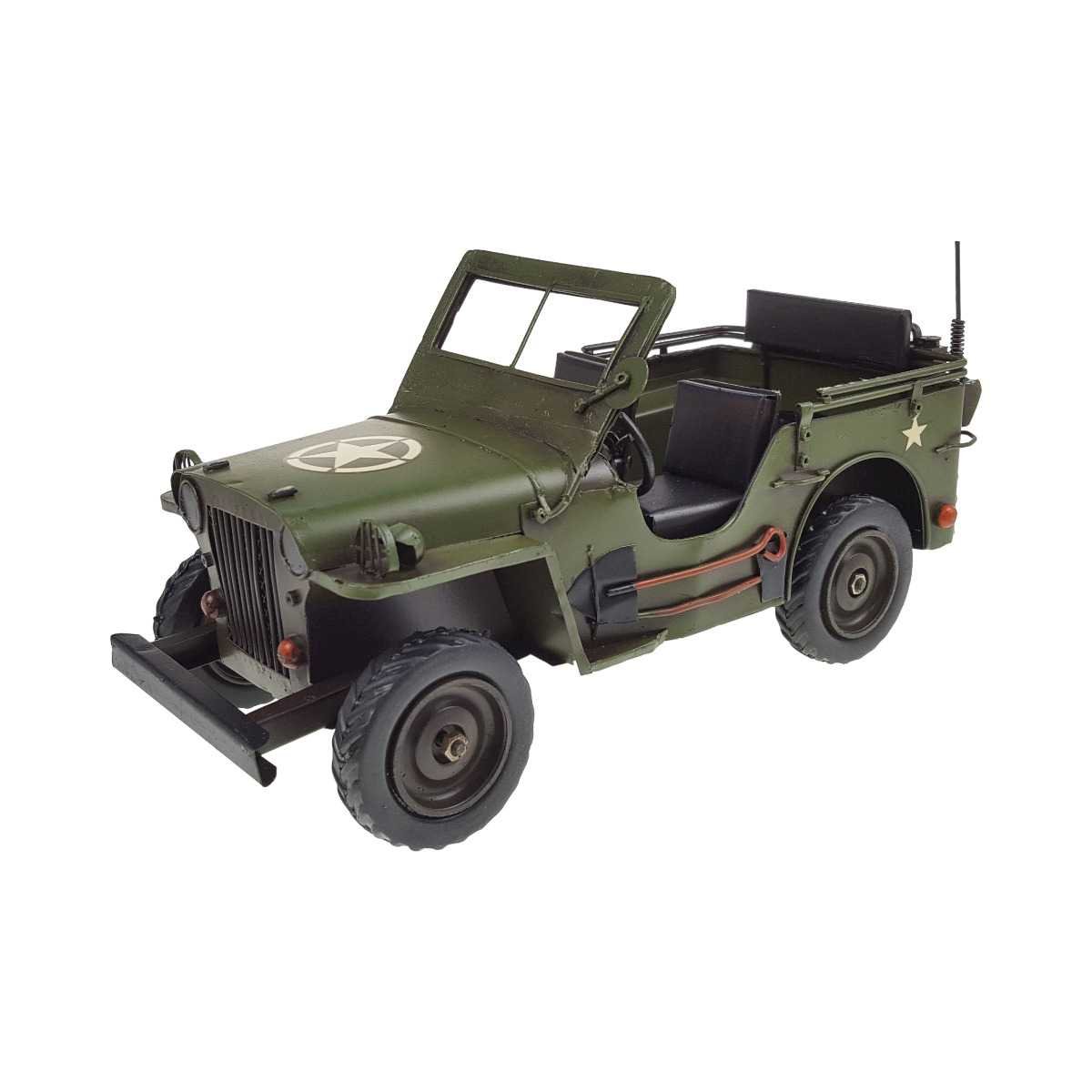 Blechmodell Blechauto Modellauto Oldtimer Geländewagen Rot