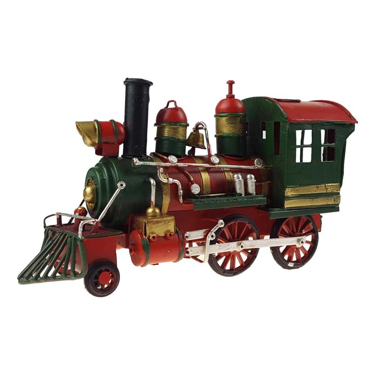 Blechmodell Eisenbahn Lok Zug Lokomotive Metall Antik-Stil Eisen