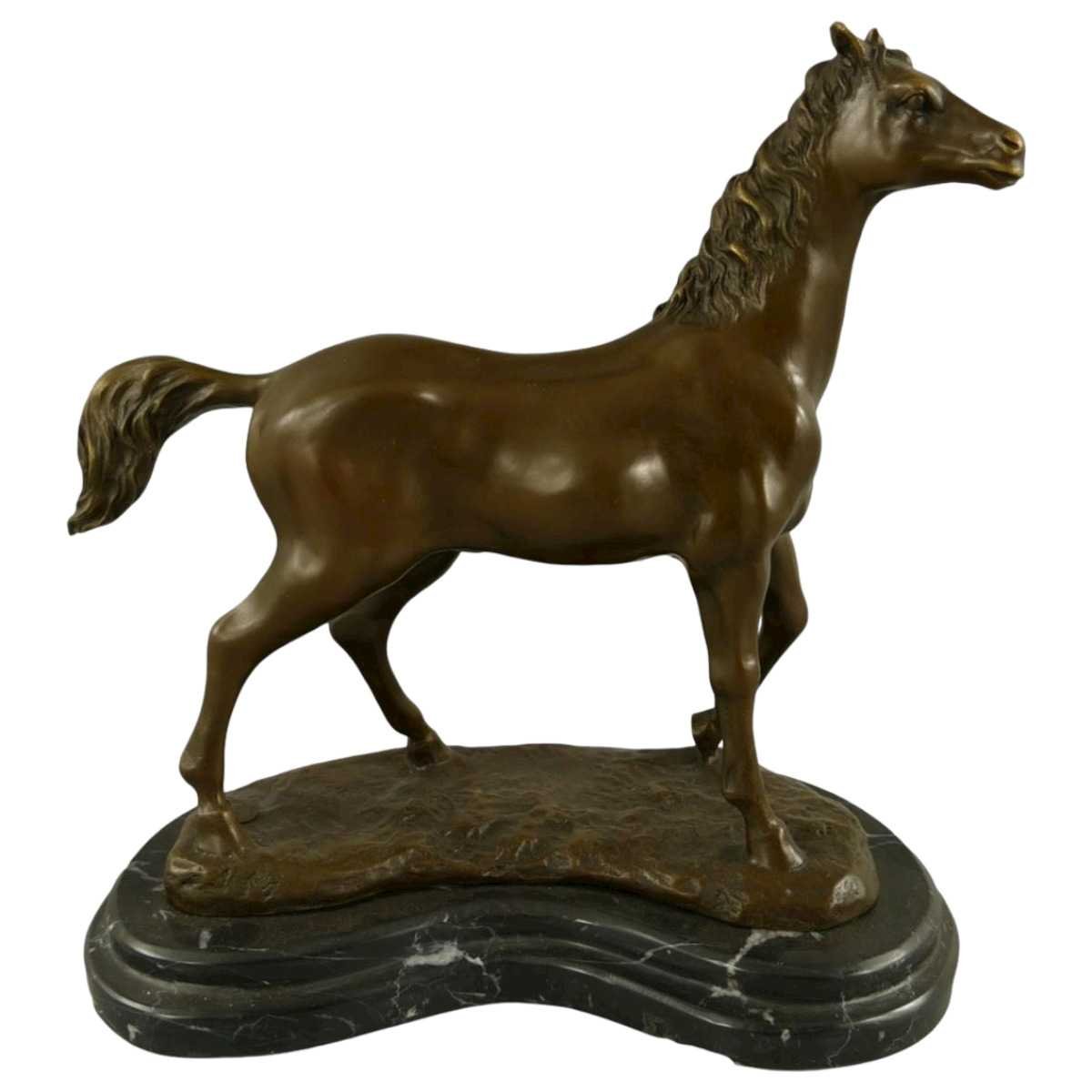 Bronzeskulptur Bronzefigur Pferd