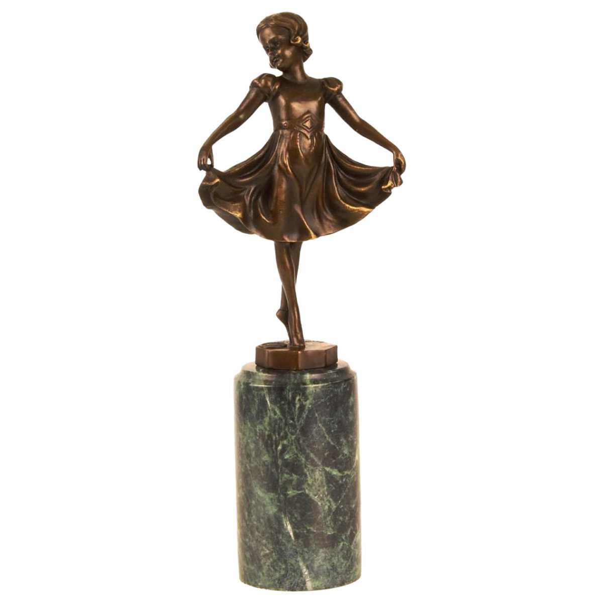 Bronzeskulptur Bronzefigur Namens Lieselotte Mädchen Kleine Tänzerin