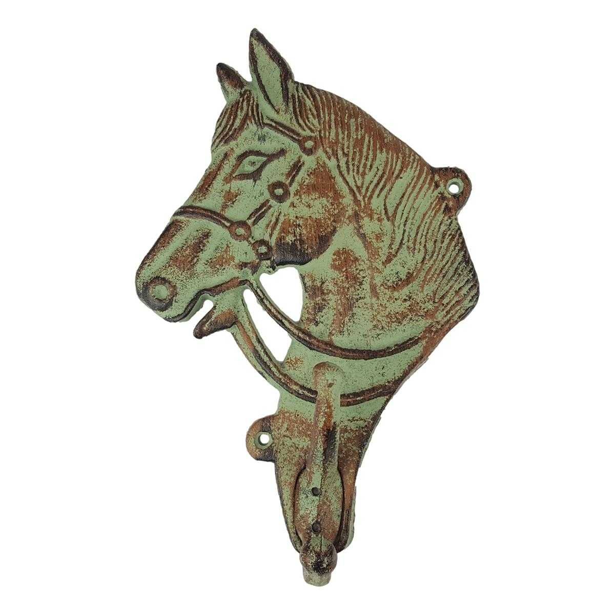 Garderobenhaken Kleiderhaken Wandhaken Mantelhaken Gusseisen Pferd