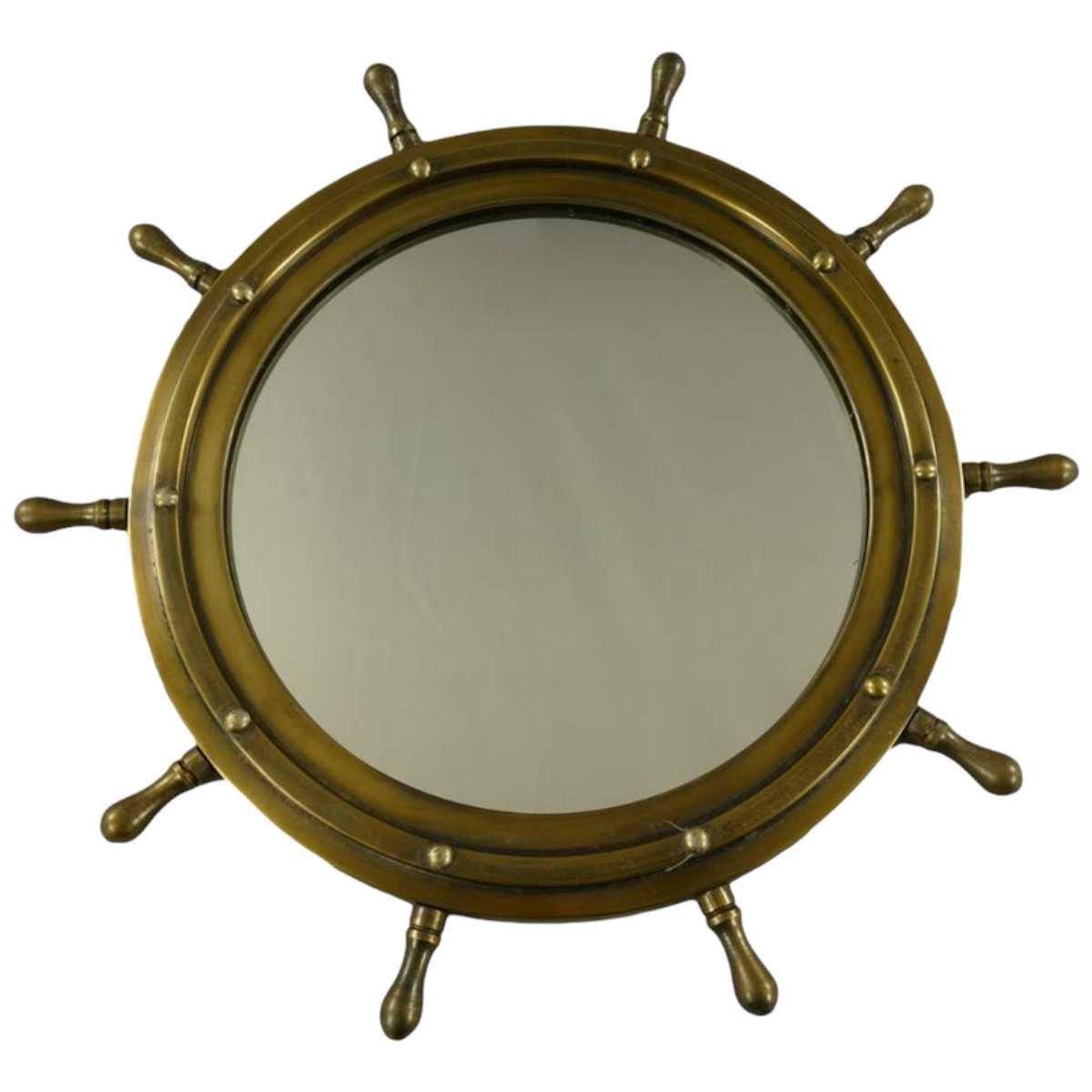 Spiegel Aluminium Schiffssteuerrad