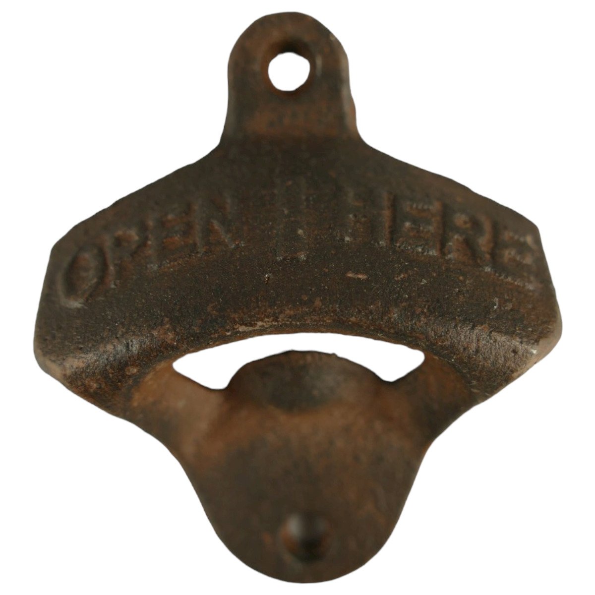 Flaschenöffner aus Gusseisen Beer Open Here H 7x6 cm