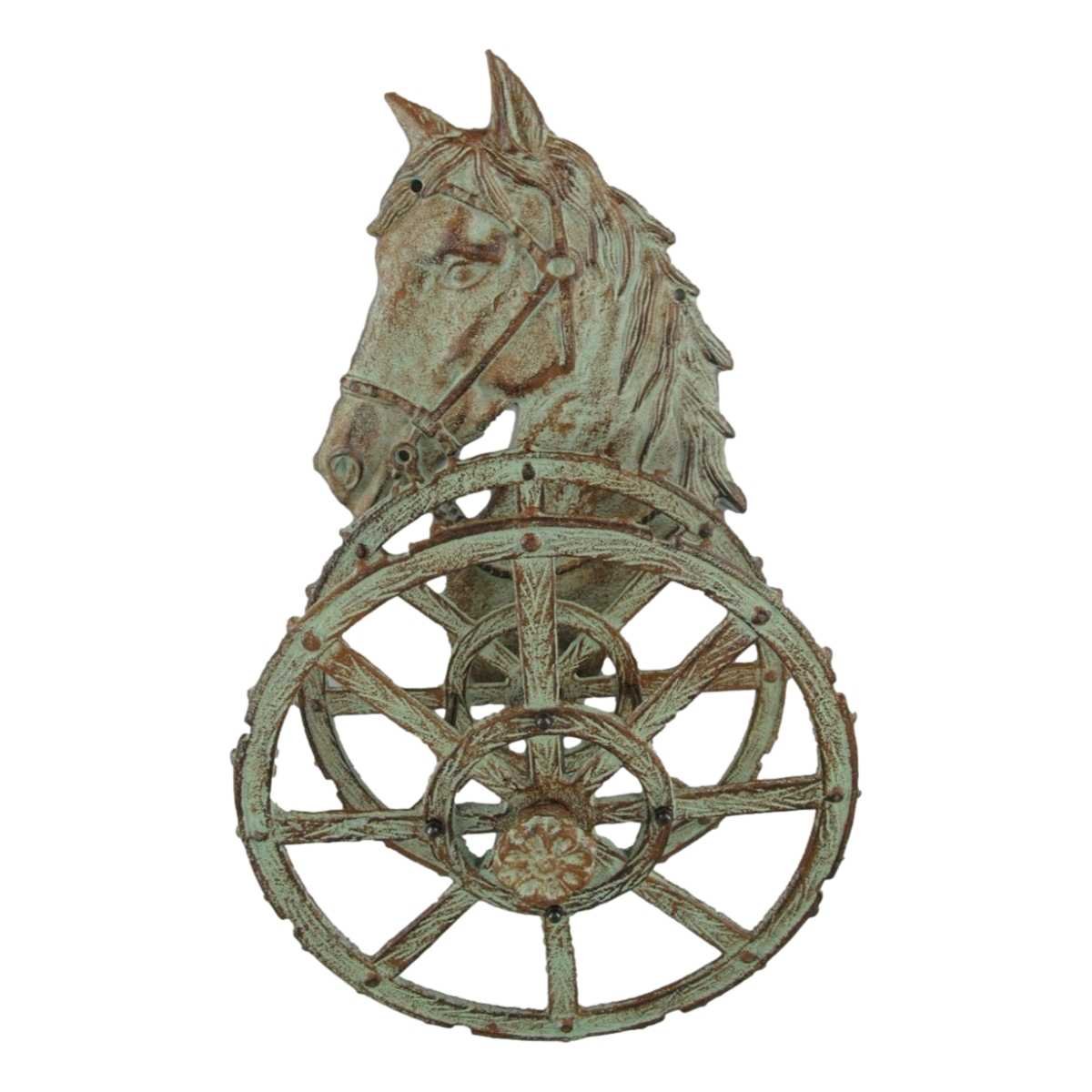 Schlauchhalter Gartenschlauchhalter Garten Gusseisen Pferd farbig