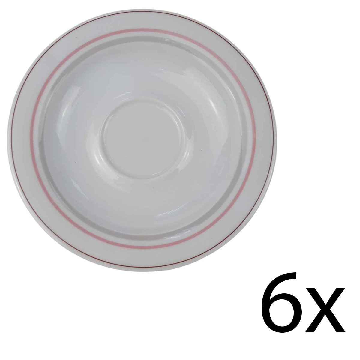 Untertasse für Kaffee 14,5 cm Winterling Kirchenlamitz Simona Rosa Grau Braun Streifen gebraucht - sehr gut